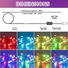 Load image into Gallery viewer, PABIPABI 160LED 68FT WiFi Smart RGB Color Changing APP Control Alexa &amp; Google Assistant Fairy String Lights with Remote for Christmas Tree Bedroom Decor Indoor Outdoor Decoration
