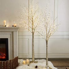 Load image into Gallery viewer, EAMBRITE 6FT LED Champagne Gold Tree with 266LT Fairy Light Lighted Twig Tree for Home Holiday Birthday Wedding Party Decor
