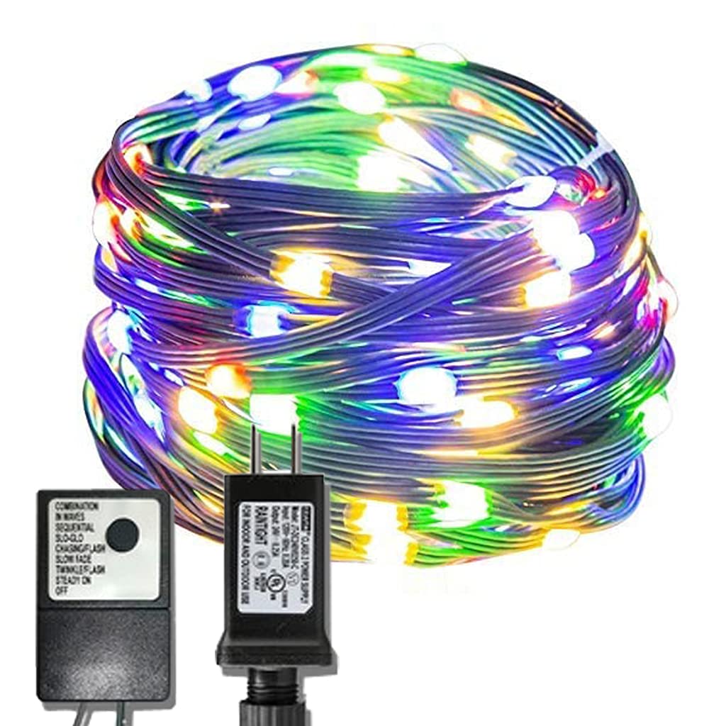EAMBRITE 150LT 49FT Heavy Duty Micro LED String Lights Plug-in Multi-C ...